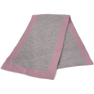 Gucci Gray Pink Wool GG Scarf ) Gray